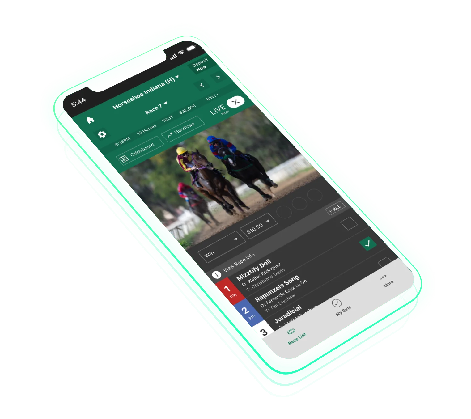 Phone showing the bet365 betting sportsbook